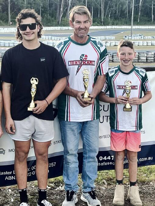 Father, son and friend add to their trophy collection. Pictures supplied by Andrew Trappel