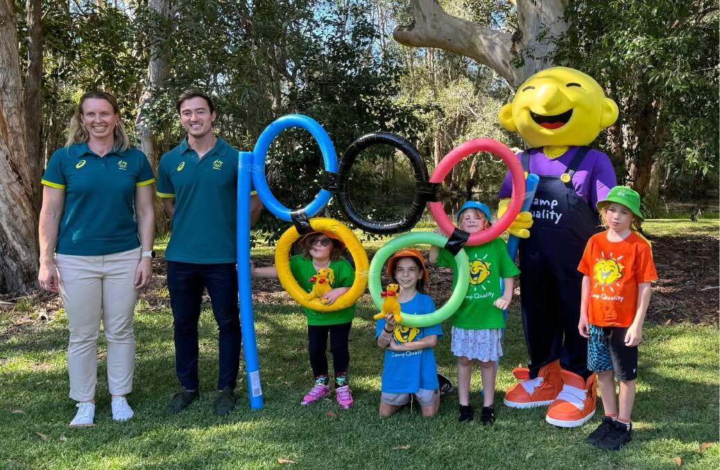 Children attending a Camp Quality excursion in Bonny Hills have a fantastic time learning from Olympians. Gallery by Abi Kirkland