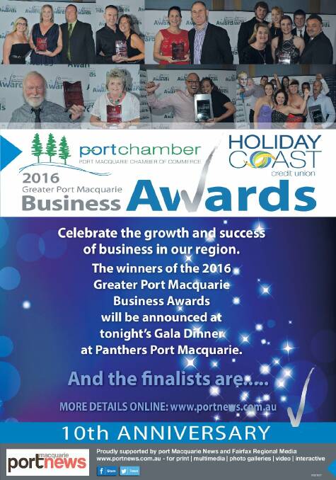 Meet the finalists in the 2016 Greater Port Macquarie Business Awards