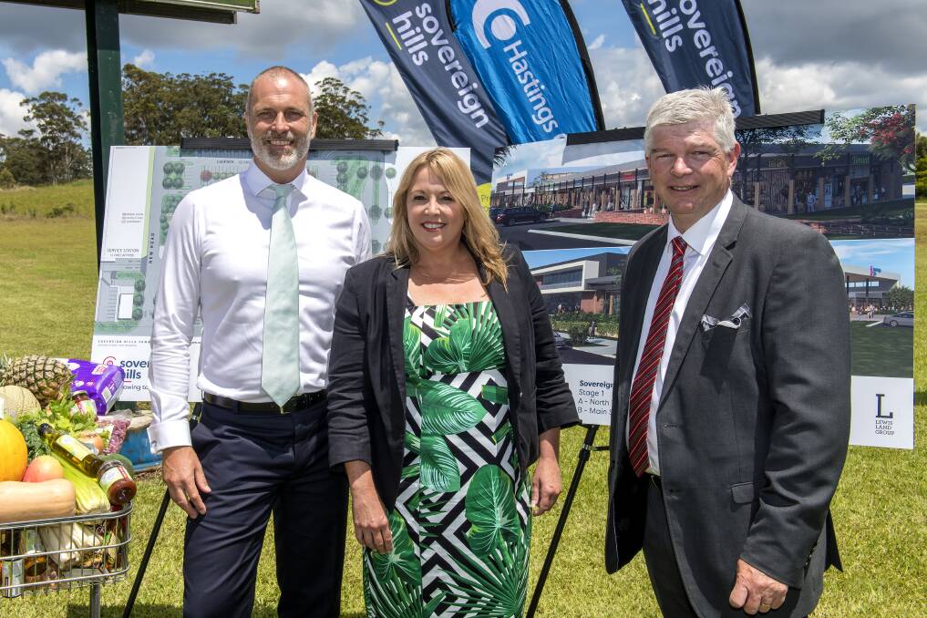 Exciting beginnings: LLG CEO Chris Calvert, Port Macquarie Hastings Mayor Peta Pinson and Hastings Co-op CEO Allan Gordon at the launch.