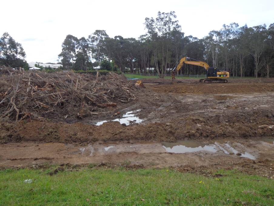 Moving earth: There's plenty of work underway at the Ocean Club Resort at Lake Cathie. Pic: Jan Dennis