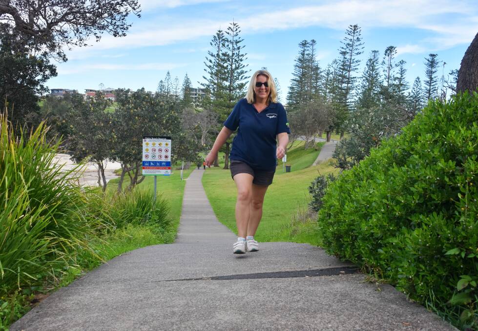 Take the survey: Kylie van-der-Ley enjoying the coastal walk. Take our survey on the tourist attraction and help formulate the future of the popular walk.