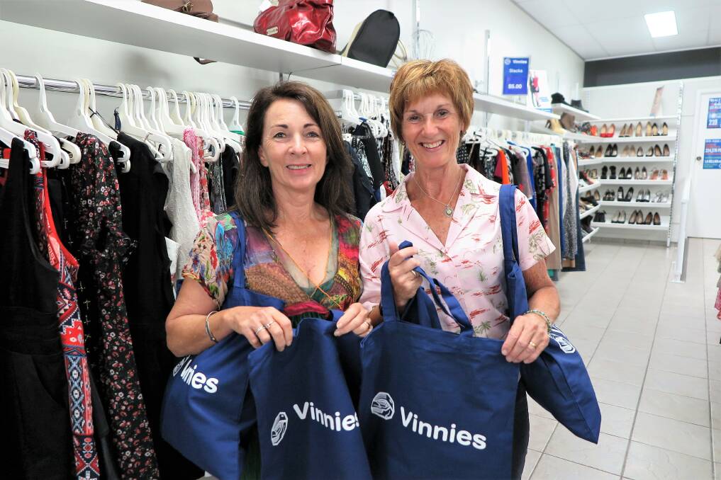 Out the door: St Vincent de Paul Society’s North Coast retail operations manager, Kim Boyd and president Yvonne Wynen. Photo: supplied