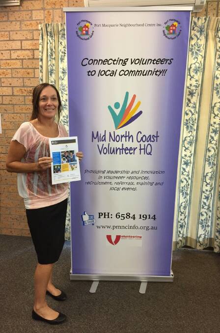 Getting credits: Port Macquarie Neighbourhood Centre's volunteer coordinator Beck Miles is enthusiastic about the introduction of timebanking.