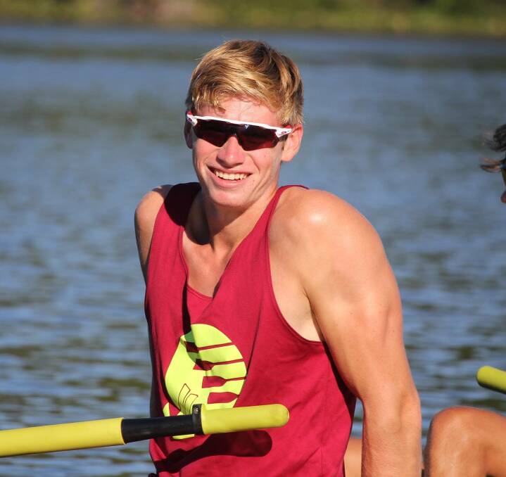 World stage: Port Macquarie's Peter Lancashire is competing in the World Rowing Junior Championships in Rotterdam with the Canadian team.