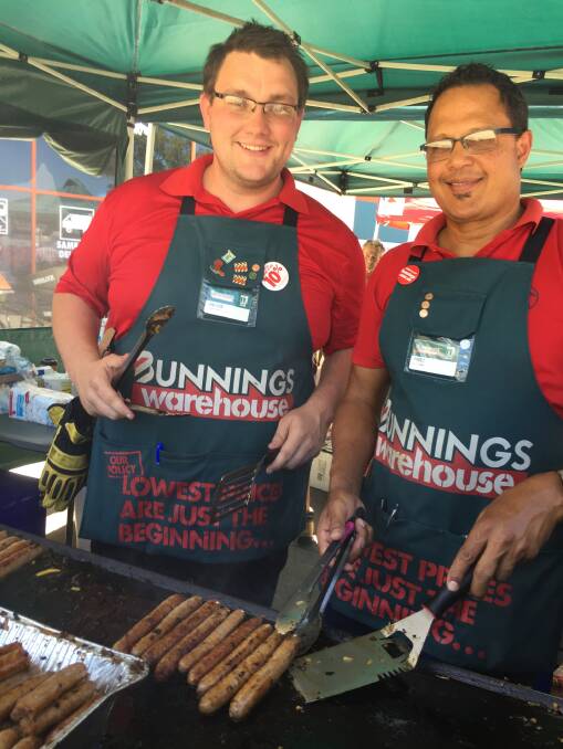 The cooks: Jacob Andriessen and Fritz Rozario cooking up a storm at the barbeque.