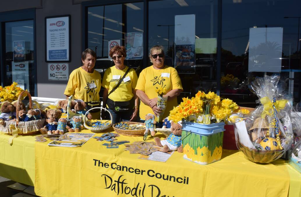 Daffodil Day: Wauchope turned out in force to support the annual Daffodil Day event on Friday, including volunteers Ann, Rosemary and Jo. 