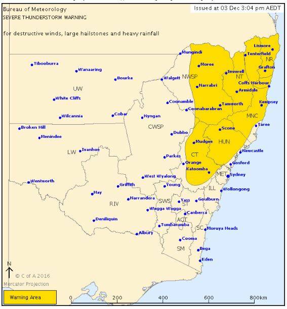 Buckle up: Bureau issues severe thunderstorm warning