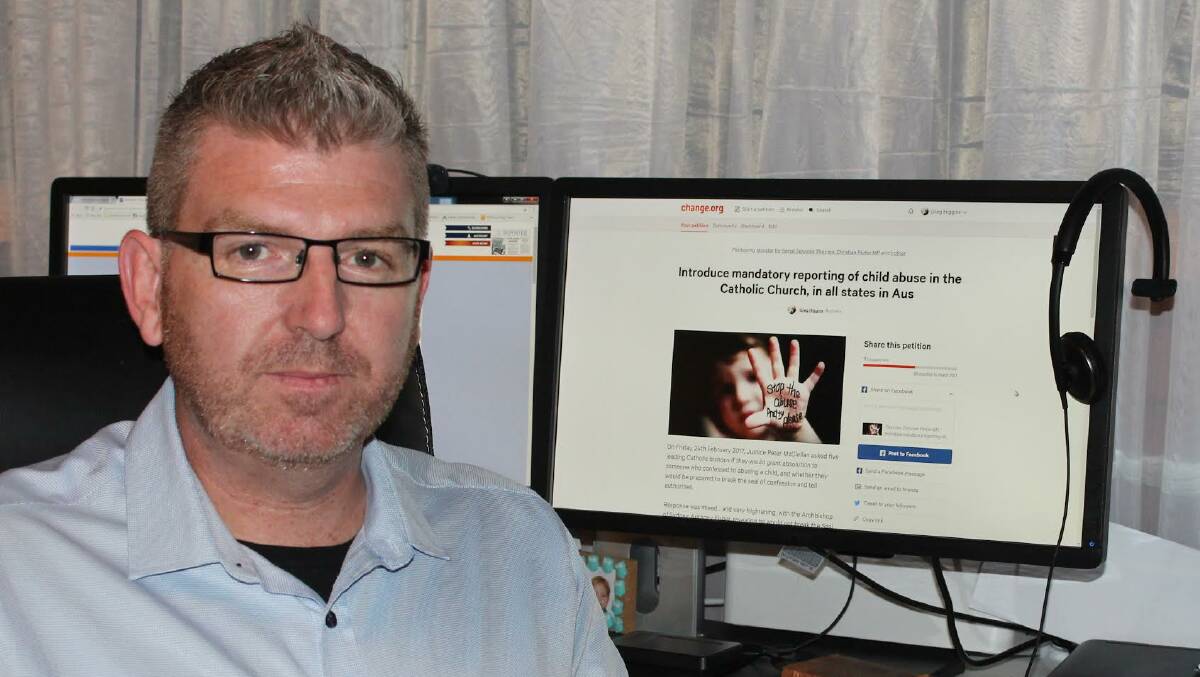 Petition: Port Macquarie's Greg Higgins has launched a petition calling for mandatory report of child abuse cases.