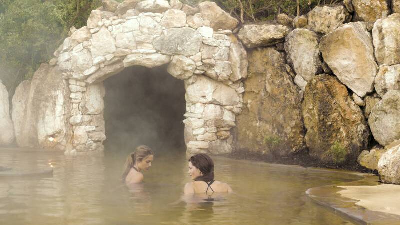 Enjoy bathing in a variety of baths, including the Cave Pool. 