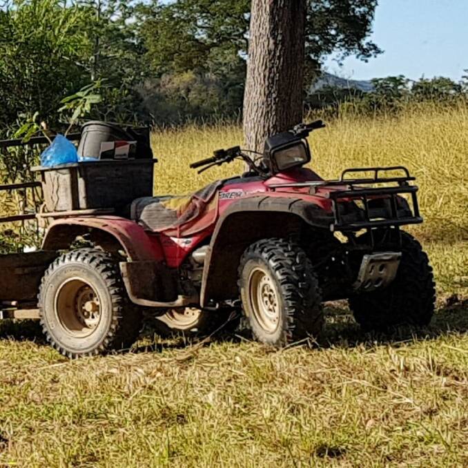 Honda Foreman stolen from a farm at Bril Bril Road in Rollands Plains.