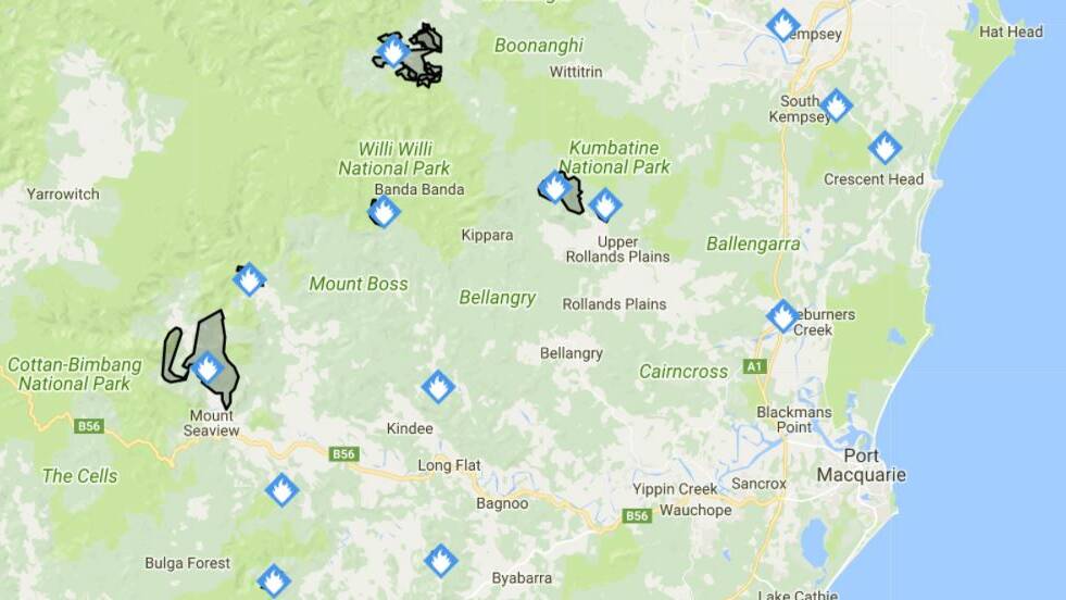 Fires controlled west of Wauchope