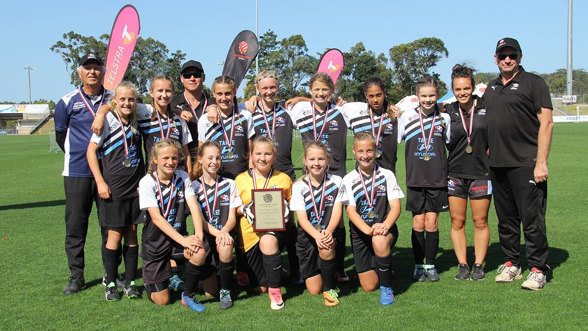 Champions: Football Mid North Coast under-12 girls were dominant in their state title success. Photo: supplied