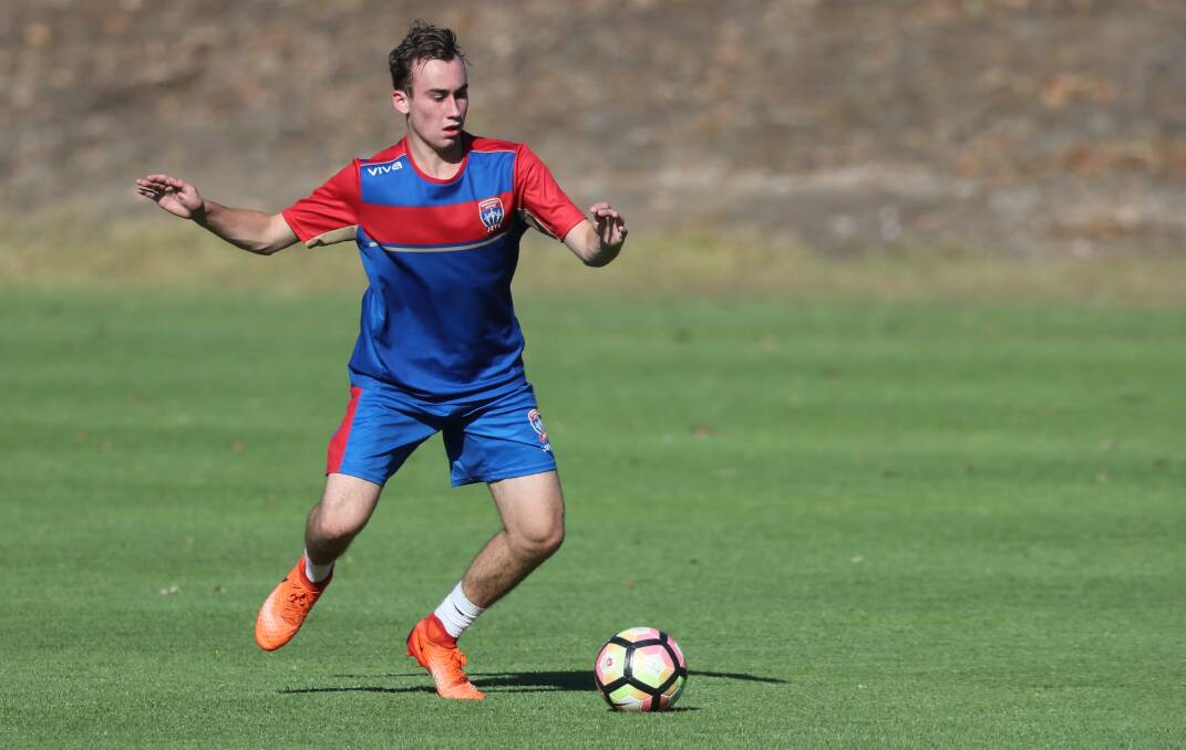 Ticking the boxes: Port Saints junior Angus Thurgate is making an impression down at the Newcastle Jets. Photo: Sproule Sports Focus