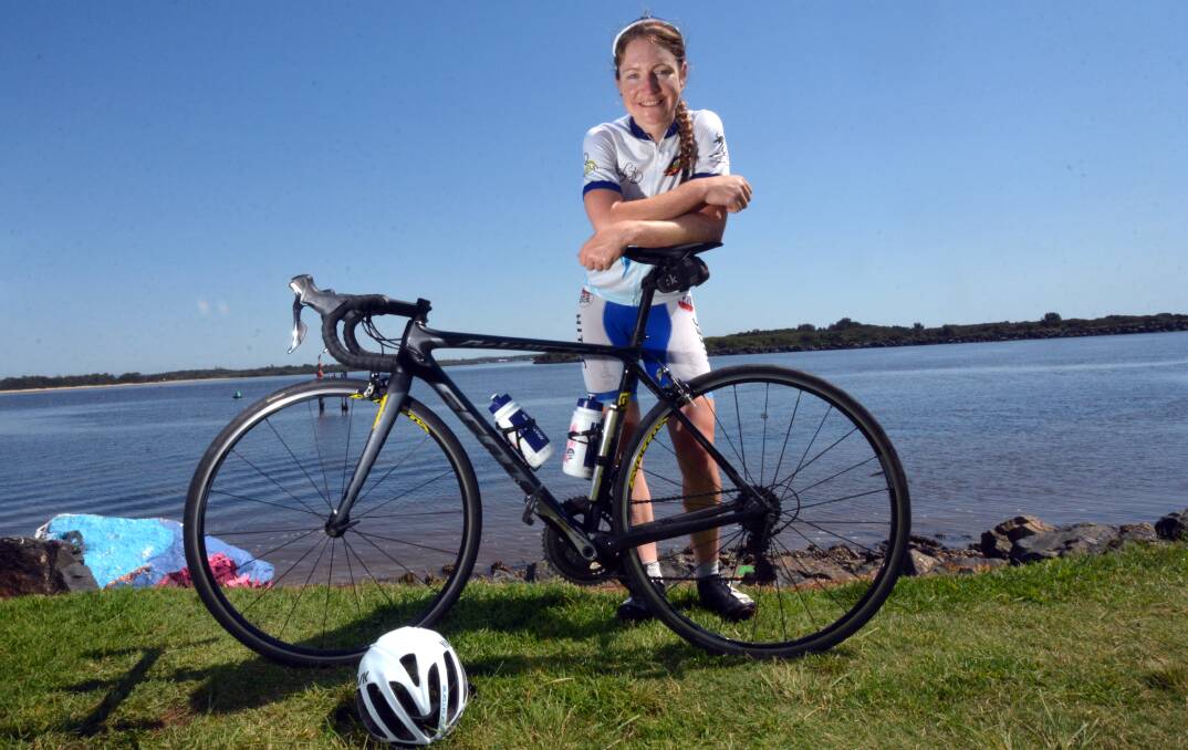 Ready to go: Port Macquarie cyclist Lauren Kitchen is back in action.