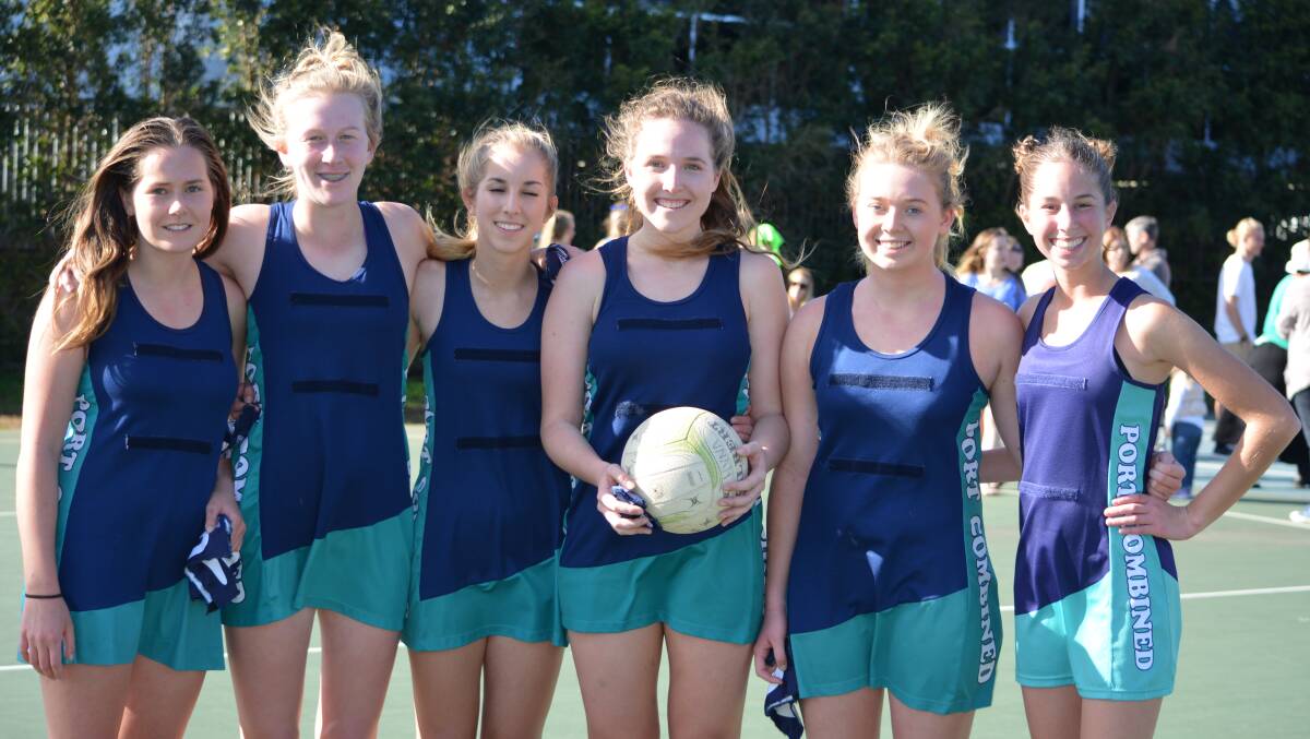 Div 2 Port Combined. Played with 6 players. Still smiling after their 47-25 loss to Saints Boost. Amelia Humphries, Caitlin Dewbery, Olivia Koch, Emma Dennis, Abby Swarbrick, Abby Koch.