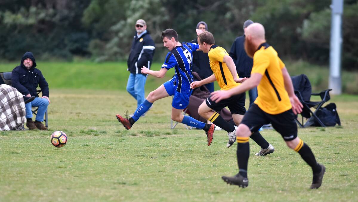 Potential: Sam Bailey in action during a match against Tuncurry-Forster last season. Photo: Ivan Sajko