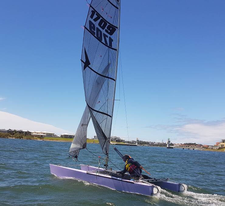 Winner: Tony Kuhn took out Port Macquarie Sailing Club's multihull class division on Stella.