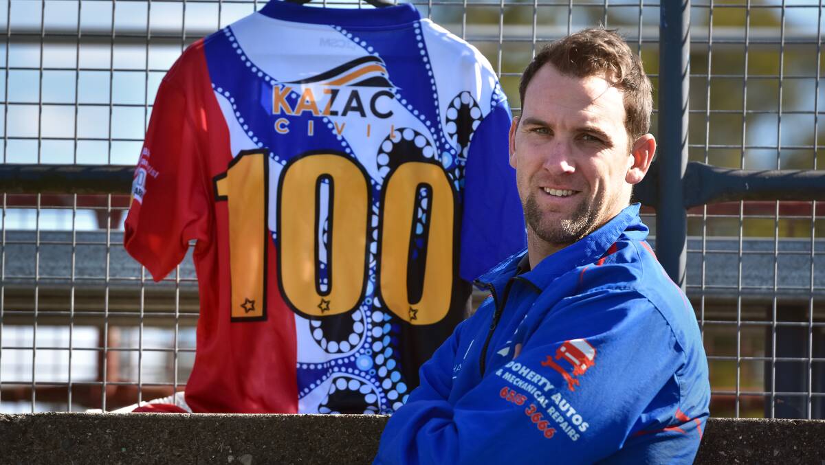100-gamer: Kurt Doherty will run out for his 100th game for Wauchope Blues this weekend. Photo: Ivan Sajko