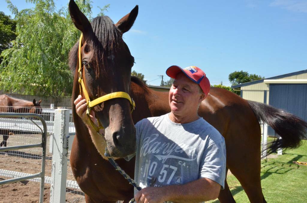 Three in a row: Port trainer John Sprague, pictured here with Pradnya, is aiming for more success at Taree on Monday.