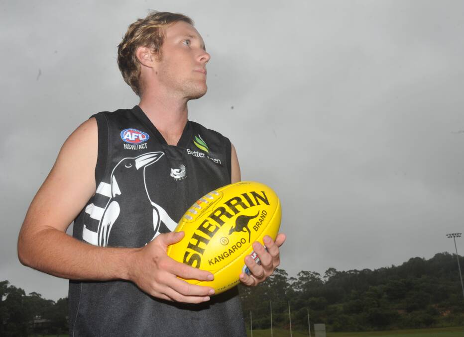 Heavens above: Scott Dalton hopes the rain will stop long enough for the Port Macquarie Magpies to have a much-needed run in Saturday's trial.