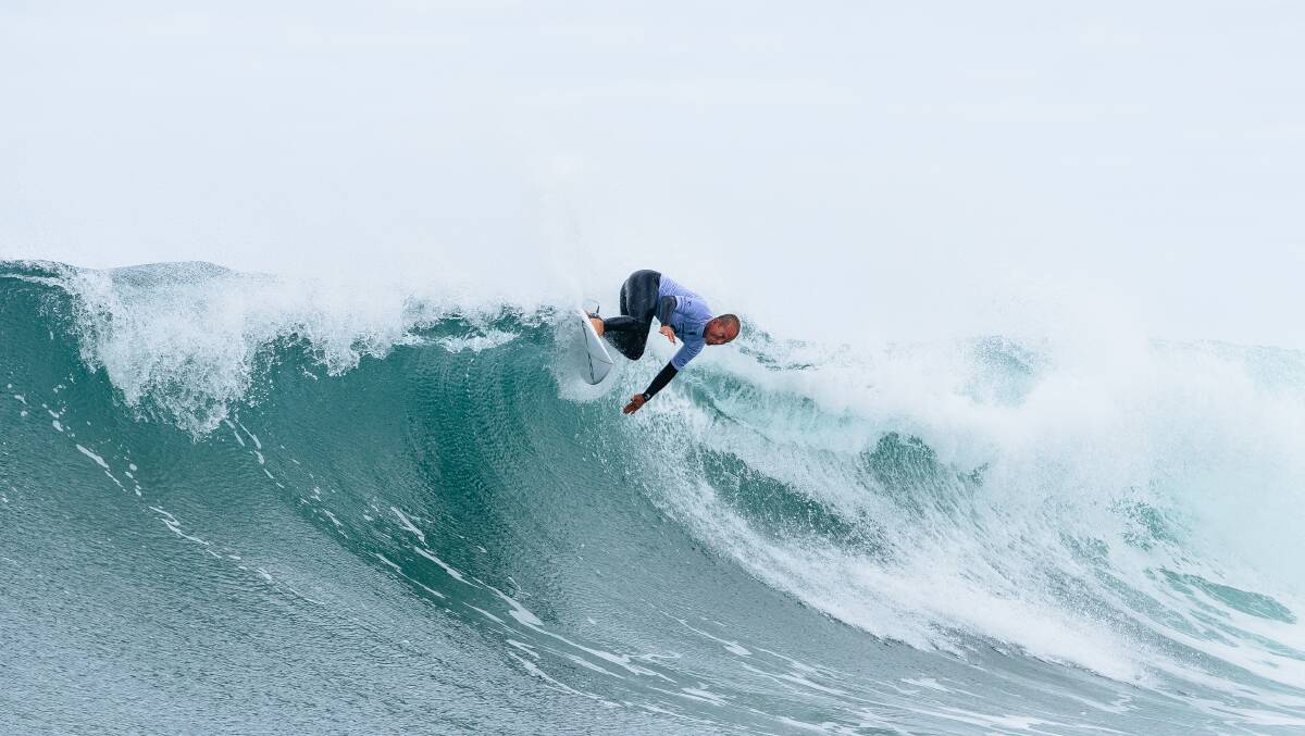 To the air: Glyndyn Ringrose in action at Bells Beach. Photo: WSL / Sloane