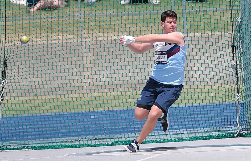Setting the standard: St Columba Anglican School student Matthew Catania will compete at national All Schools level on December 2 in Canberra in the hammer-throw.
