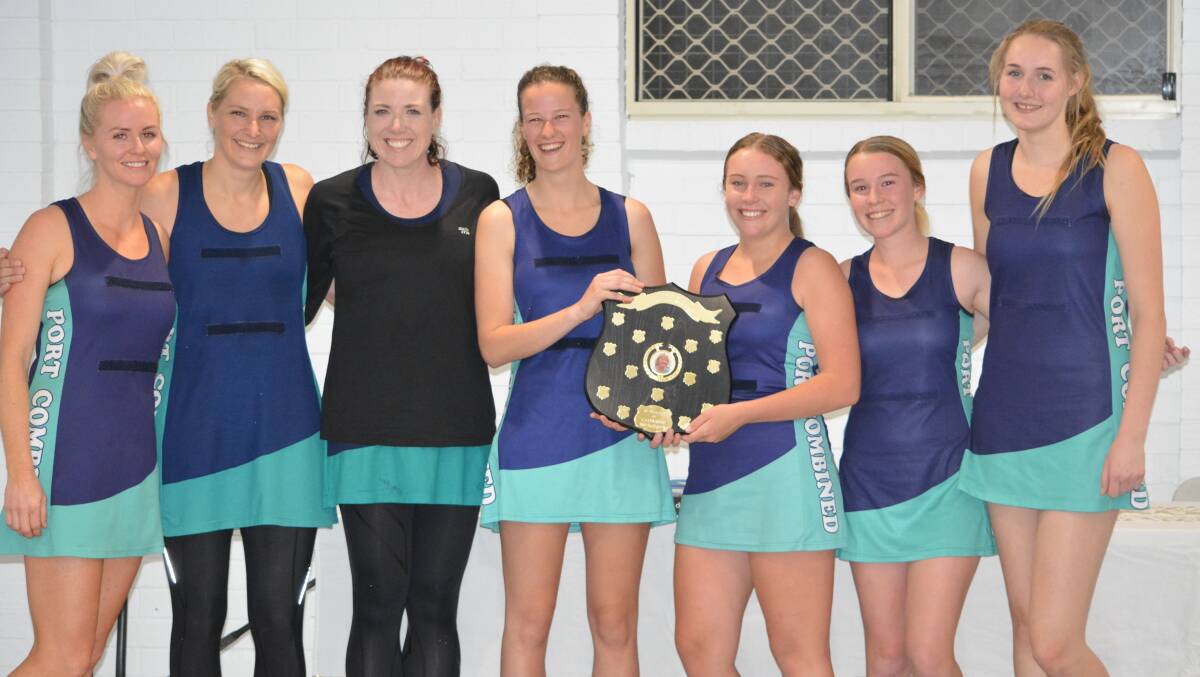 Division 1 premiers - Port Combined Sportspower: Amber Mann, Kellie Hodgson, Shannon Noble, Danielle Tacon, Lucy Hills, Kate Clarke and Sally Jenkins