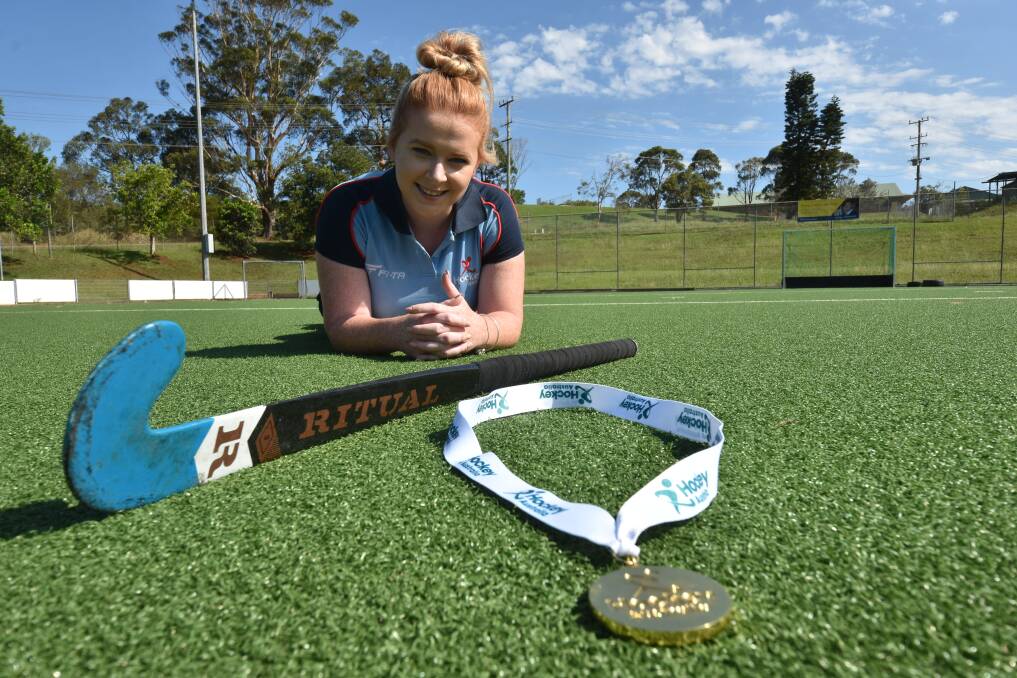 History repeating: Danielle Cox coached the NSW under-13 hockey team to successive national titles in Wollongong. Photo: Paul Jobber