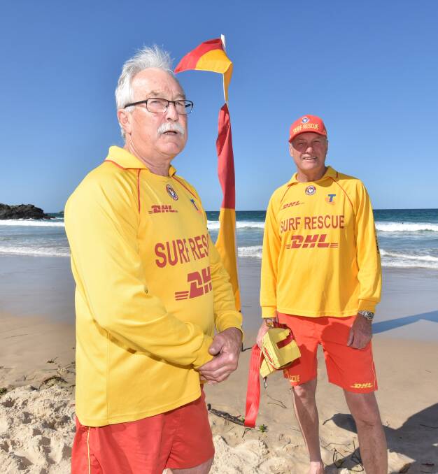 Helping hand: Port Macquarie Surf Club captain Rick Rolff and secretary Bill Amy believe more people should be a part of surf clubs. Photo: Ivan Sajko
