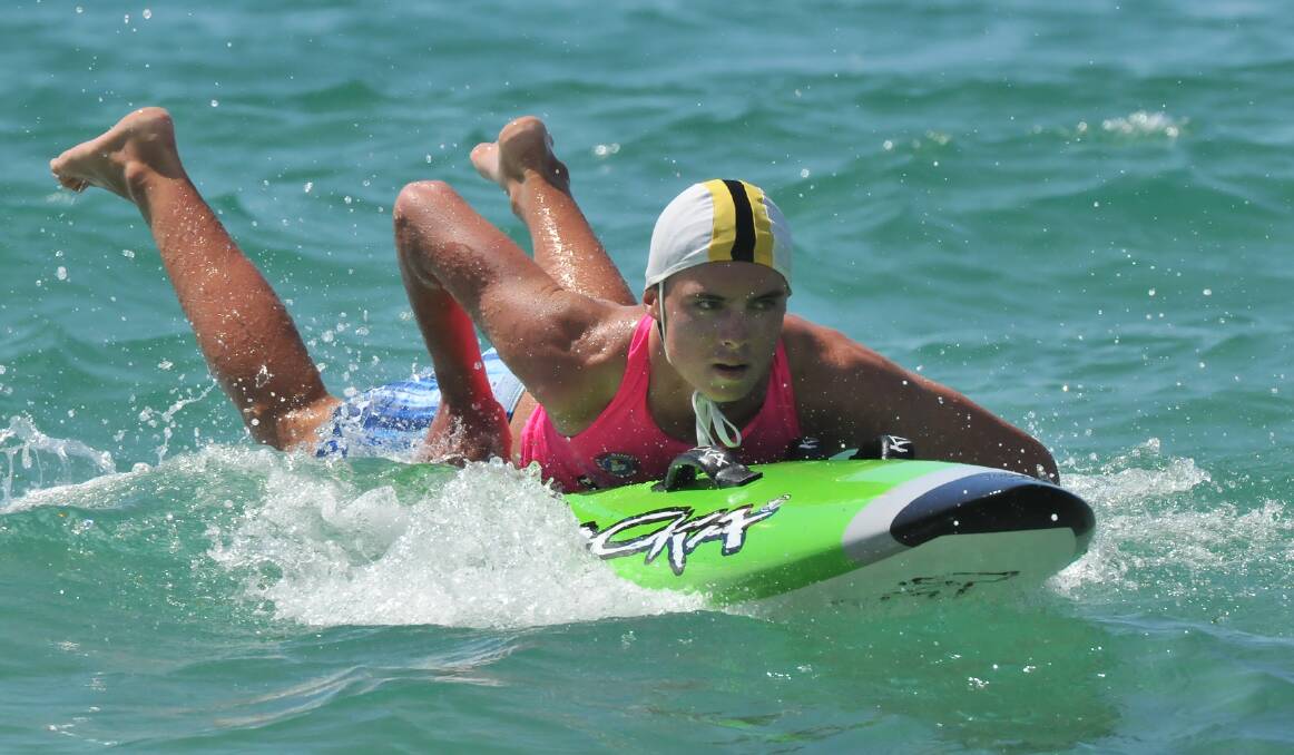 Top two: Ty-Jesse Brabant emerged from Blacksmiths Beach with a silver medal in the board event at the weekend. Photo: Surf Life Saving NSW