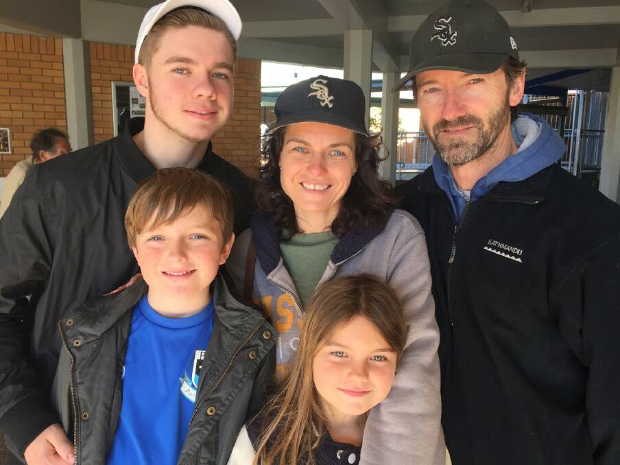 Ryan, Liam, Caitlyn, Lisa and Andrew Toomey at the polling place in Port Macquarie. Pic: Tracey Fairhurst