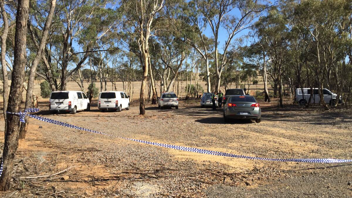 Police have established a crime scene in bushland west of Bendigo.