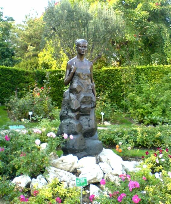 Serene: Kees Verkade's statue of Grace Kelly in Monaco's Princess Grace Memorial Rose Garden, commissioned by Prince Rainier III two years after her death.