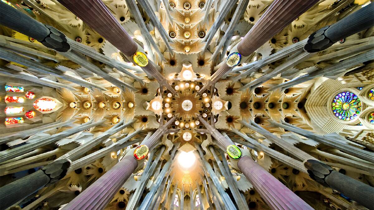 Stunning: The exquisite nave of La Sagrada Familia in Barcelona is an awe inspiring vista for tourists and the citizens of the famous city.