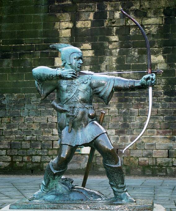 Sculpture misplaced: A bronze statue of Robin Hood found in Nottingham should perhaps be moved further north to Yorkshire.