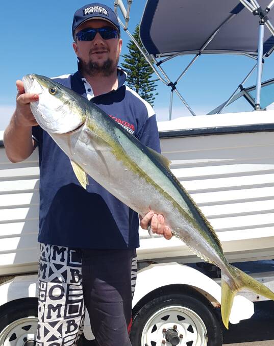 It's good to be the king: Our Berkley Pic of the Week is Steve Atkins with this terrific kingfish he recently caught on a live bait off Point Plomer.