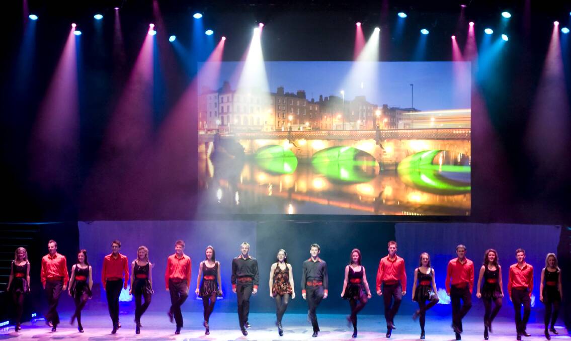 Straight line: A feature introduced to performance of Irish dance, by Michael Flatley in Riverdance, is the straight line precision moves you will see in the Rhythms of Ireland, performing Thursday, October 5, at Manning Entertainment Centre and the Glasshouse, Tuesday, October 10.