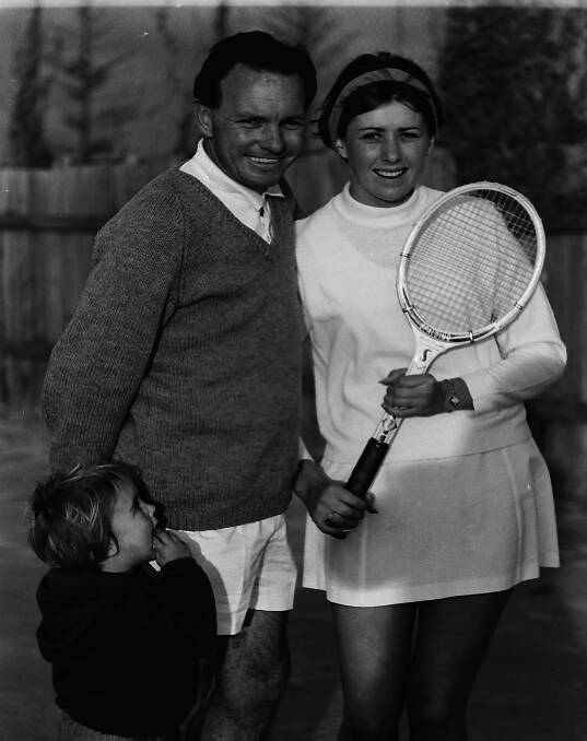Nicely played: Phil Setiree with Anne Marshall, who win the NSW hardcourt doubles age championship in Sydney, 1966.