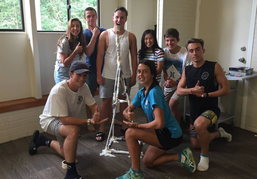 Thumbs up: SRC members Isaac Post, Sophie Bailey, Caleb Gallagher, Lachlan Kirkland, Esther Ting, Hugh Robertson, Thomas Berryman and Annika Toohey.
