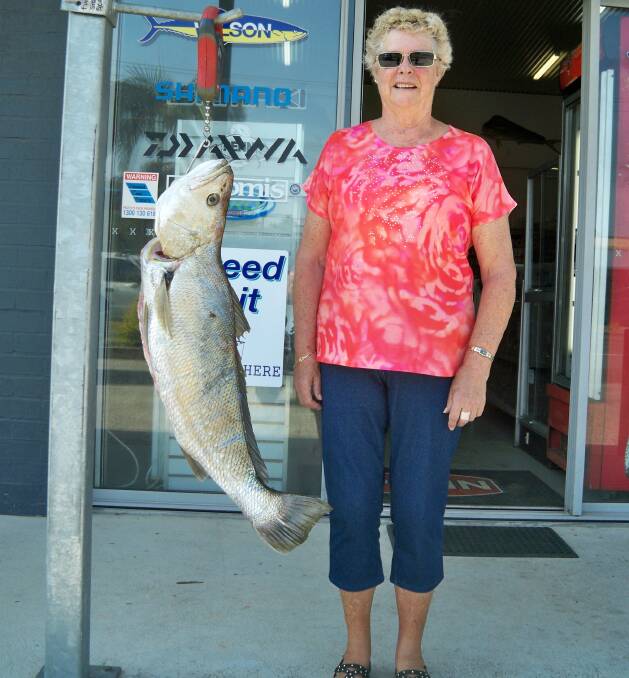Beginner's luck: Our Berkley Pic of the Week is Mary De Ruiter, who recently took up beach fishing and scored this 9.8 kilo mulloway from Lighthouse on a beach worm.