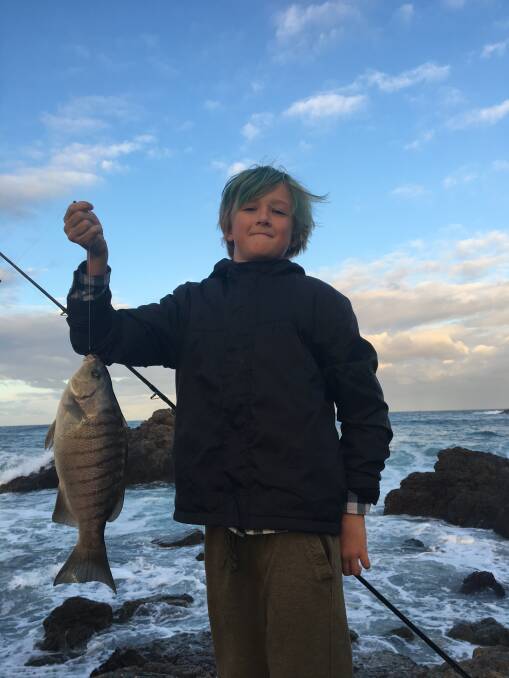 That's a keeper: Our Berkley Pic of the Week has Noa McNeil, showing off the terrific blackfish he recently caught off the rocks at Port Macquarie.