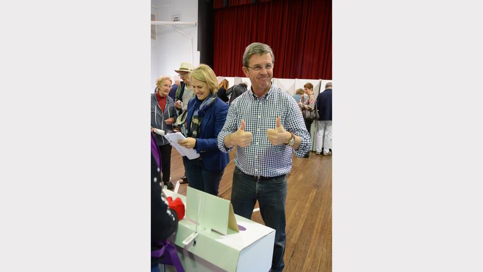 David Gillespie casts his vote