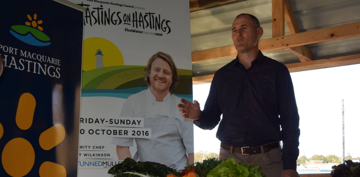 Taste tester: Peter Besseling at The Big Oyster on June 16 announcing the official count down for 2016 Tastings on Hastings.