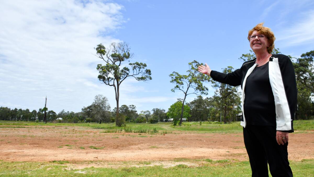 BIG IDEAS: Head of Campus at CSU in Port Macquarie, Professor Heather Cavanagh on the site where stage two and three will take place. Photo: Oscar Carter.