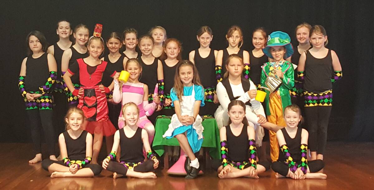 DOWN THE RABBIT HOLE: Stage 2 dance students from years 3-4, will perform Alice in Wonderland. Photo: Laura Telford