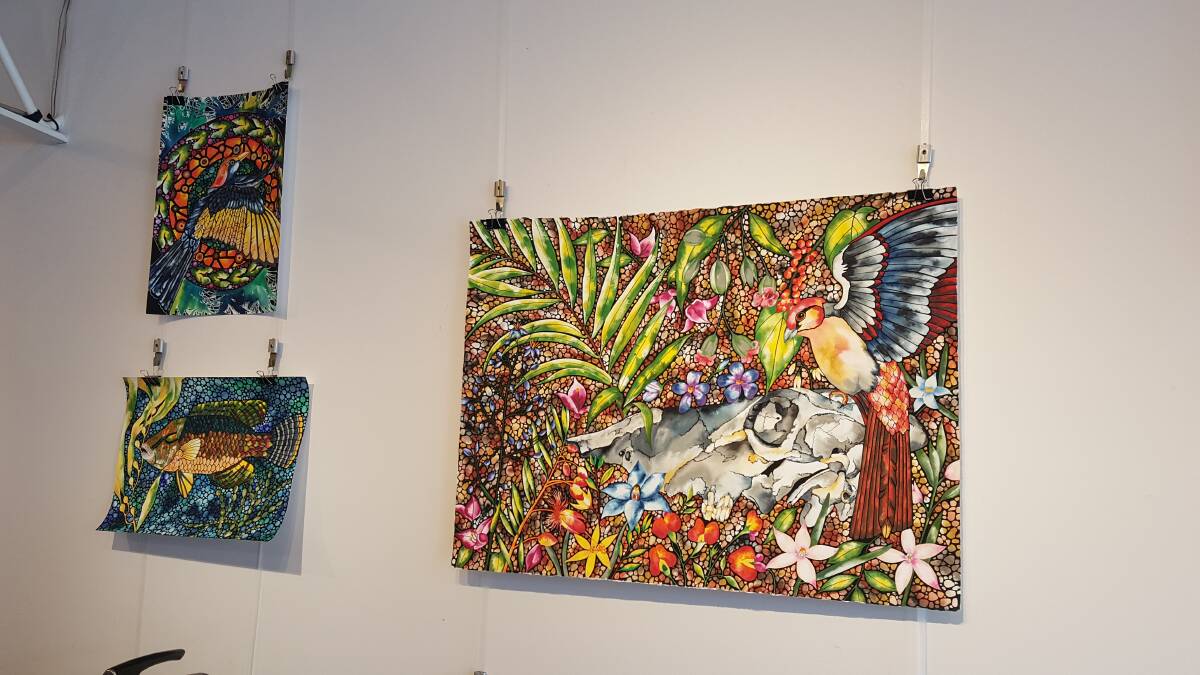 Just some of the work on display during the exhibtion.