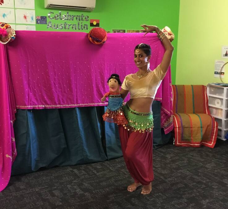 CULTURE: Shyamla Eswaran in costume when she was in Port Macquarie.