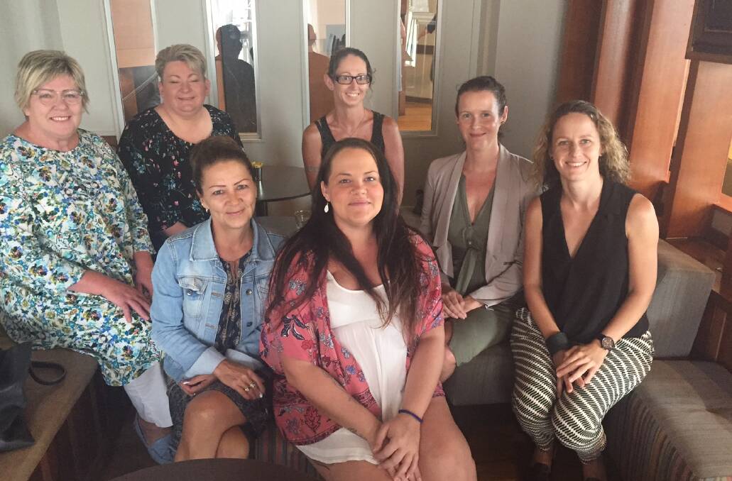 SAY NO: Some of the members of the Port Macquarie-Hastings Domestic and Family Violence Monitoring Committee ready for a great 2018. Photo: Laura Telford.