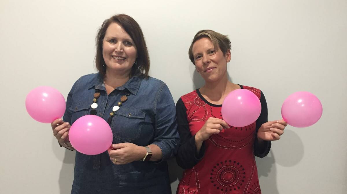 Breast aware: Tracy Stone and Magalie Lameloise want women to consult their doctor in relation to any worrying signs about their breasts. 
